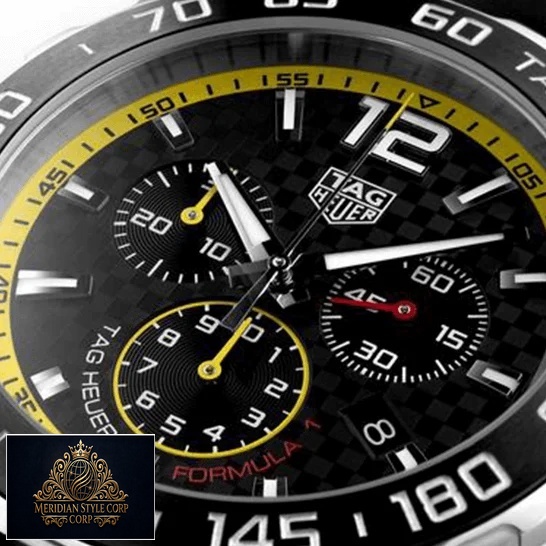 Tag Heuer Carrera Formula 1 Black Dial Replica close analog view