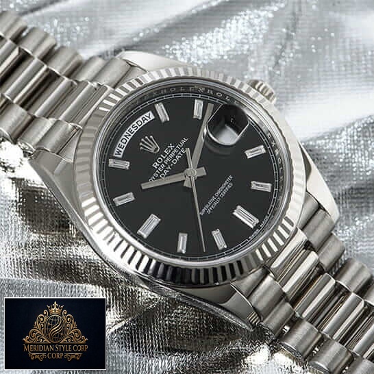 Rolex Day-Date 118239 Replica Black Dial with Diamonds Replica