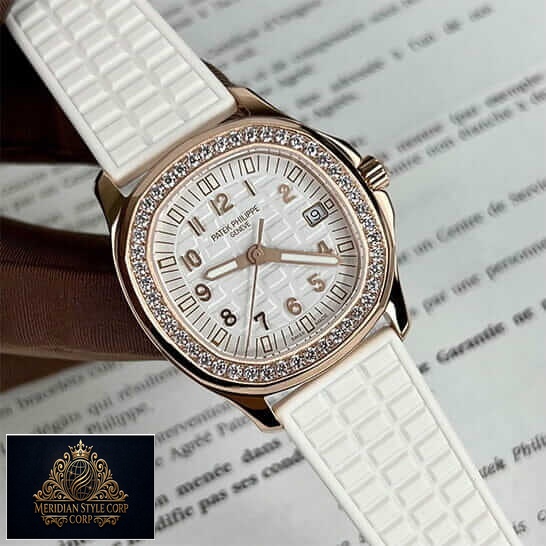 Patek Philippe Aquanaut Luce Diamond Bezel Replica white rubber bracelet