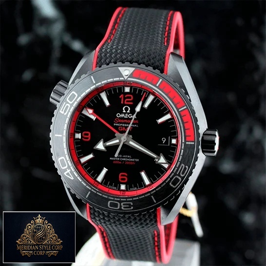 Omega Seamaster Planet Ocean Ceramic Black Dial Replica front view