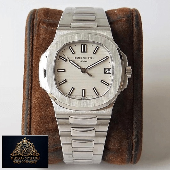 Patek Philippe Geneve 57111A-011 White Dial Steel Bracelet Replica front view