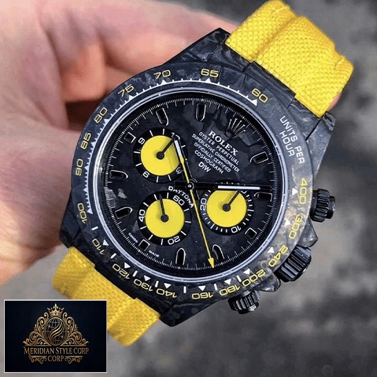 Rolex Daytona Lemon Yellow Textile Bracelet Replica
