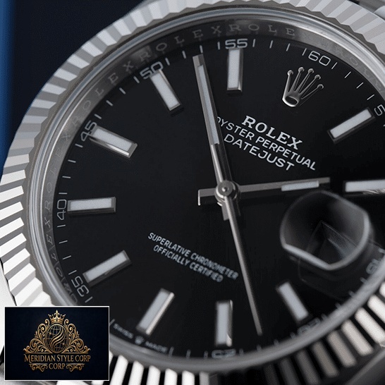 Rolex Datejust 126234 Black Gold Replica close analog view