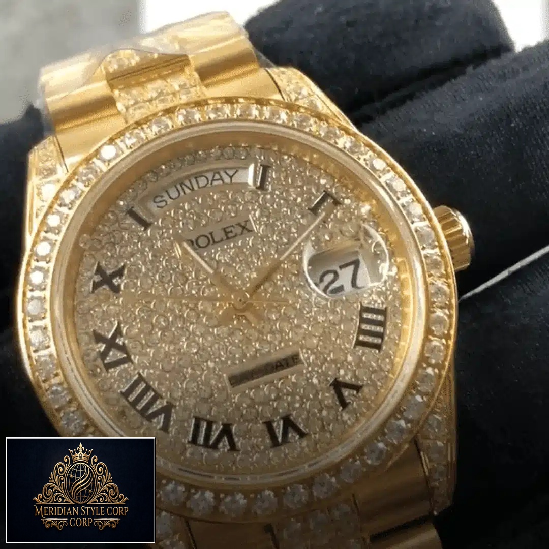 Rolex Datejust 116622 Replica yellow gold gem-set bezel and sapphire crystal