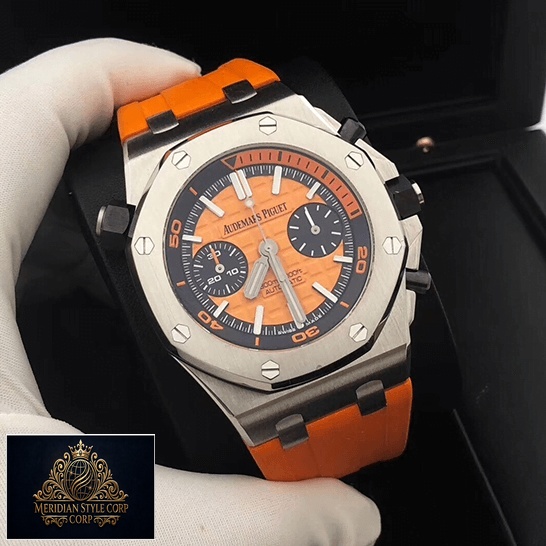 Audemars Piguet Orange Rubber Bracelet Replica in the black box