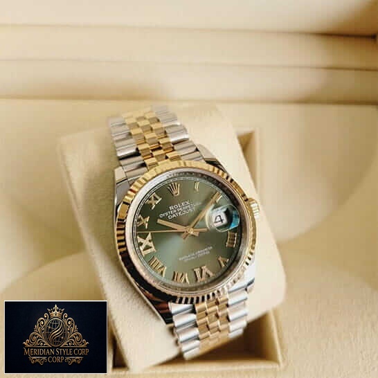 Rolex Datejust 126283RBR Roman Green Dial Replica in the box
