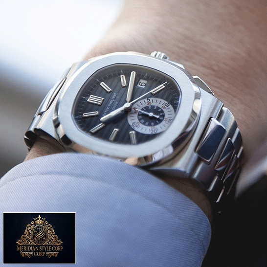 Patek Philippe Nautilus Blue Dial Steel 59801A-001 Replica on the man wrist