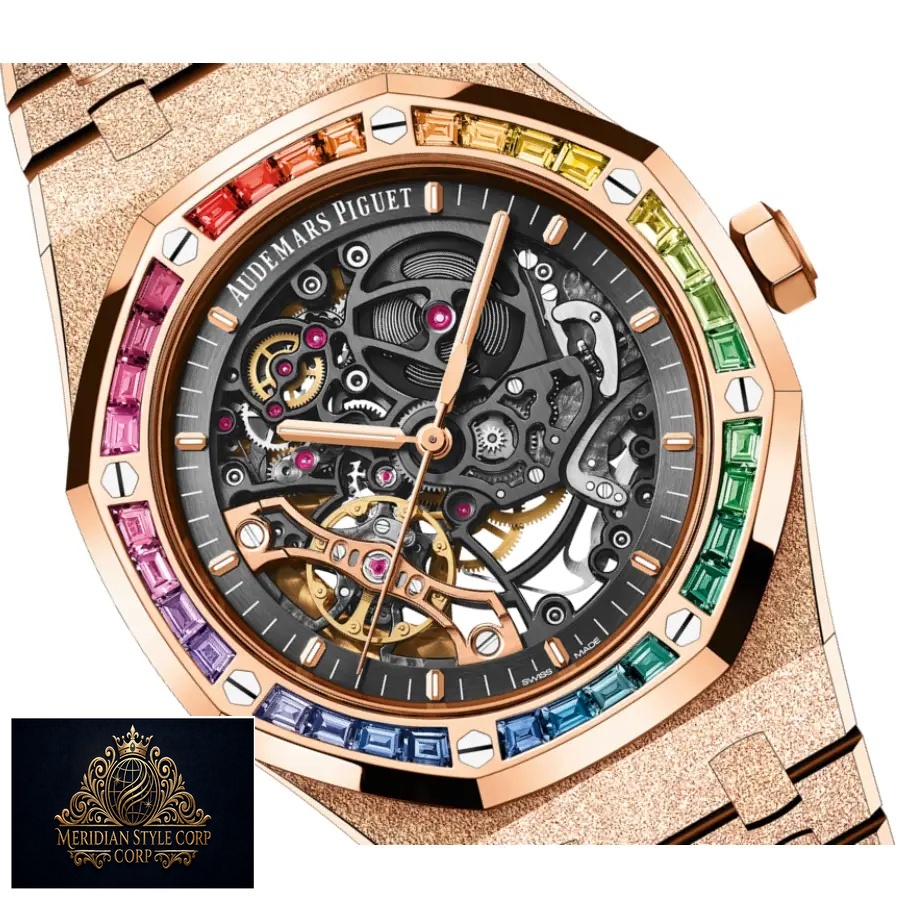 Audemars Piguet Royal Oak 15412OR.YG.1224OR.01-B “Rainbow” Master Replica 1:1 - Image 4