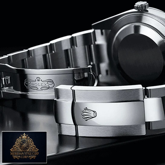 Rolex Datejust 179179 Replica Open Fold Clasp on the Rolex Logo on the table