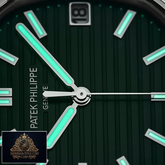 Patek Philippe Geneve Green Dial Replica dial phosphor