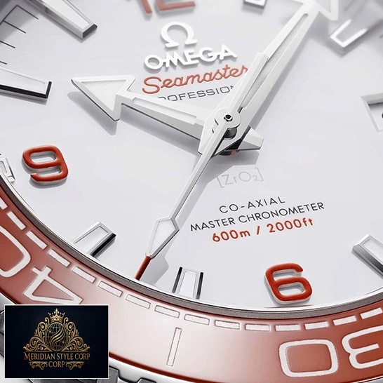 Omega Seamaster Planet Ocean 600m White Dial Replica orange bezel