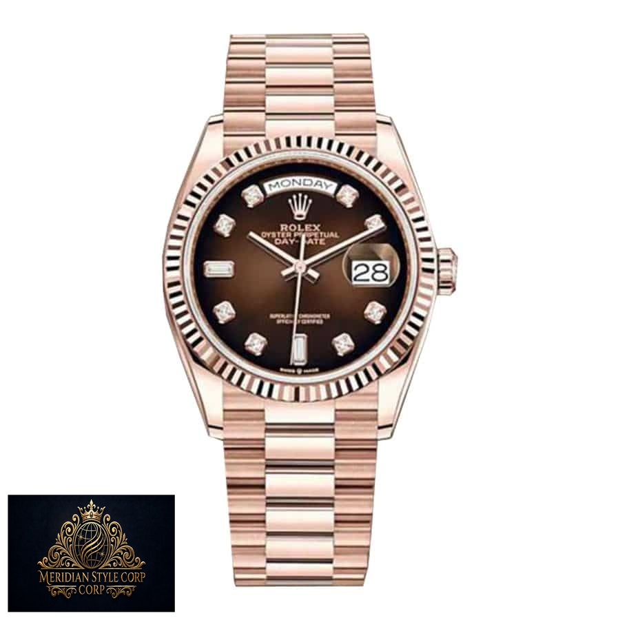 Rolex Day-Date 128235 “Brown Ombre Dial” Top Grade Clone 1:1
