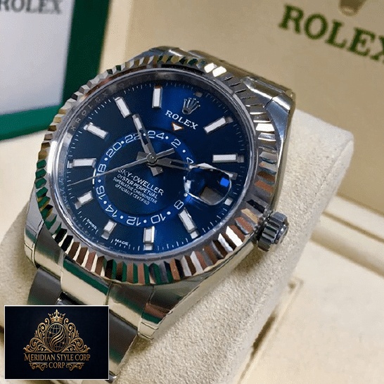 Rolex Sky-Dweller Blue Dial Stainless Steel 326934-0003 Replica in the Rolex Box