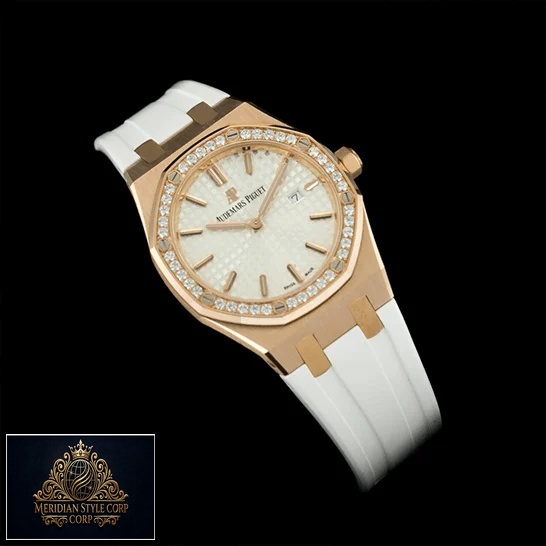 Audemars Piguet Gold Case Diamond Bezel Replica black background