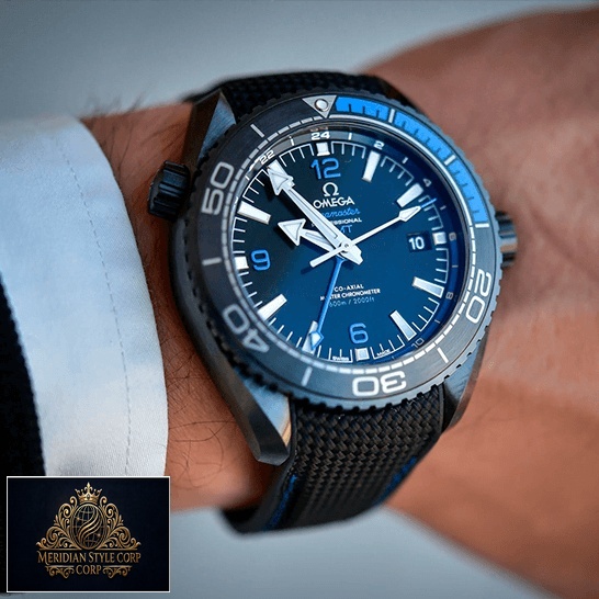 Omega Seamaster 215_92_46_22_01_002 Planet Ocean Blue Dial Replica on the wrist