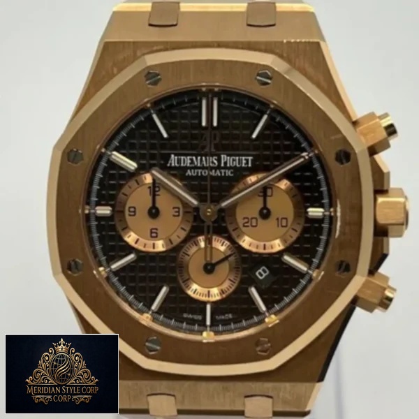 Audemars Piguet Royal Oak Chronograph 26331OR "Rose Gold Brown Dial" Master Replica 1:1 Audemars Piguet Royal Oak Selfwinding Chronograph Brown Dial 600x600 1