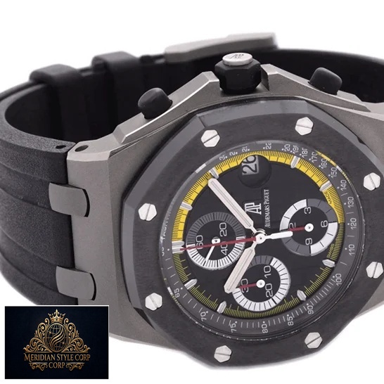 Audemars Piguet Royal Oak Black Yellow Dial Replica white background