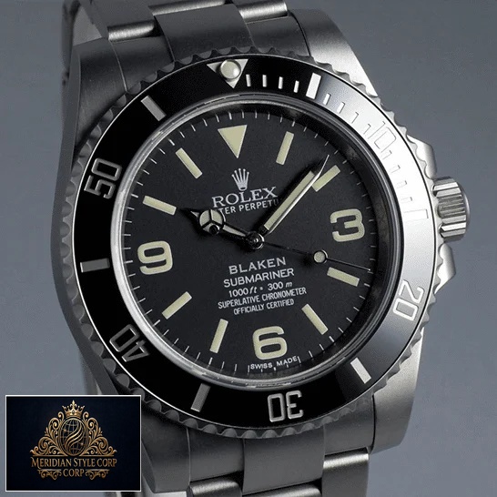 Rolex Blaken Submariner 6190 Replica grey background
