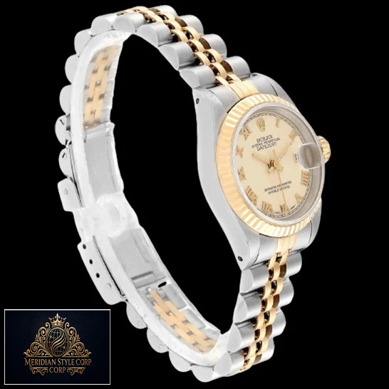 Rolex Fatejust İvory Roman White Dİal 69173 Replica side view