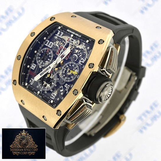 Richard Mille Felipe Massa RM011RG Gold Rose Bezel Replica crown / push button
