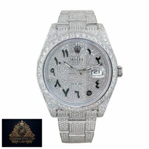 Rolex Datejust 126300 “Iced Out Arabic Dial” Super Clone Quality