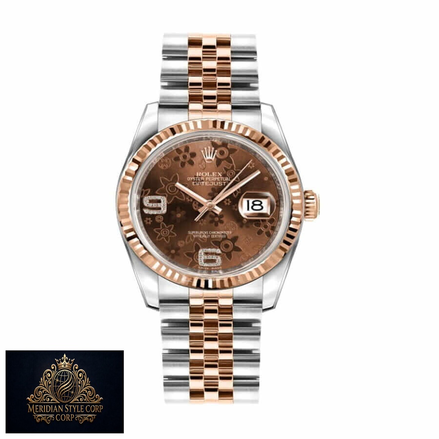 Rolex Datejust 116231-0105 “Chocolate Floral Dial” Ultra Clone 1:1