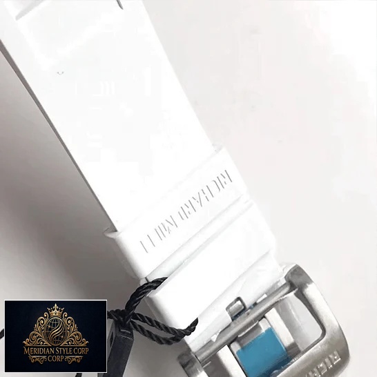 Richard Mille RM55 White Rubber Bracelet Replica steel clasp