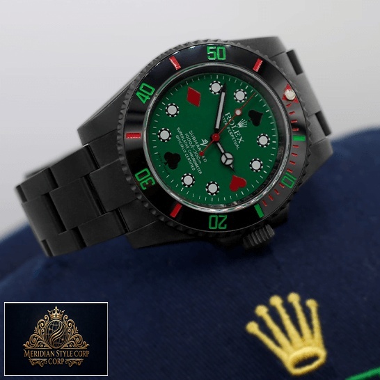 Rolex Submariner Blaken 114060 Poker Green Dial Replica