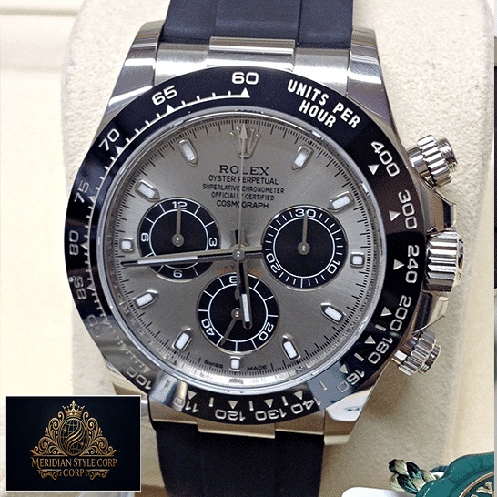 Rolex Daytona 116519LN-0024 Silver Dial Replica On The Stand
