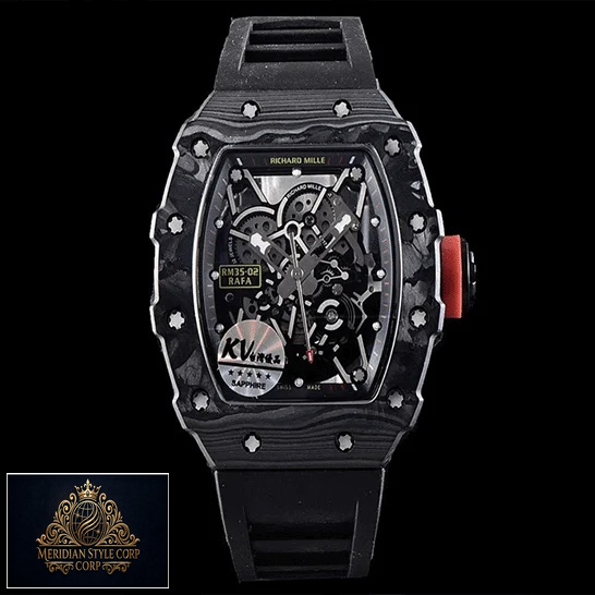 Richard Mille RM3502 Carbon Skeleton Dial Black Replica front view