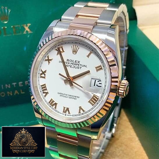 Rolex Datejust 36 White Roman Dial Fluted Bezel Replica