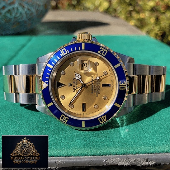 Rolex Submariner 16613 Two Tone Bracelet Blue Bezel Replica