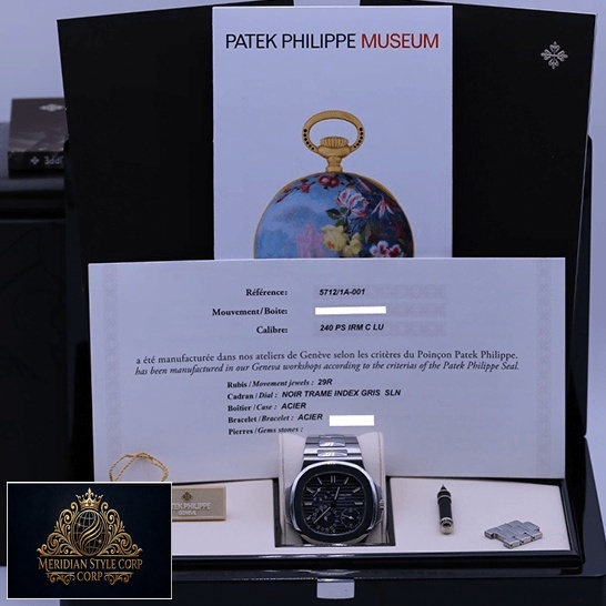Patek Philippe Nautilus Steel Blue Dial Moon Phase 57121A-001 Replica in the box