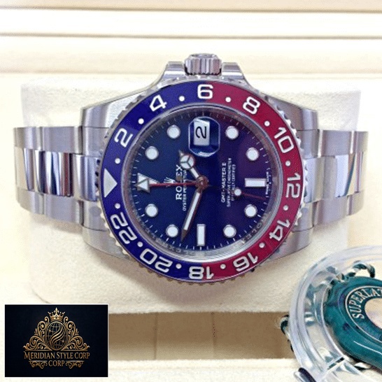 Rolex GMT-Master II Blue Dial & Red/Blue Bezel 116719BLRO Replica in the Rolex Box