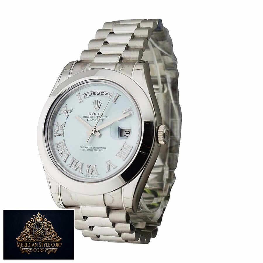 Rolex Day-Date II 218239 “Ice Blue Roman Dial” Masterpiece Replica - Image 2