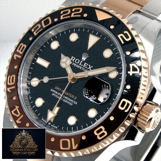 Rolex GMT-Master II 126711CHNR-0002 Replica black dial has stick and dot indices