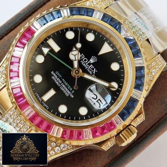 Rolex GMT-Master II Haribo Gold Gem-Set Bezel Oyster Replica