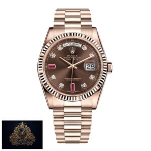 Rolex Day-Date 128235 “Chocolate Dial” Top Grade Clone 1:1
