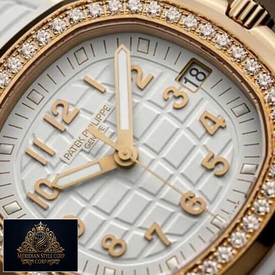 Patek Philippe Diamond Bezel White Dial Replica close front view