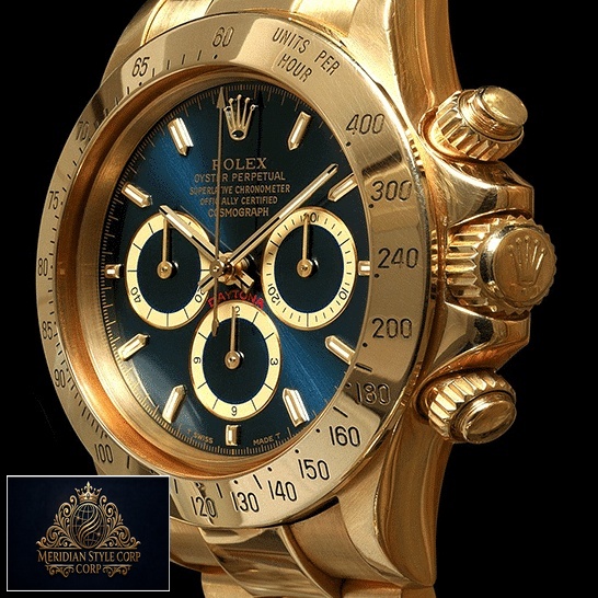 Rolex Daytona Cosmograph 16528 Replica Yellow Gold Crown Pusher