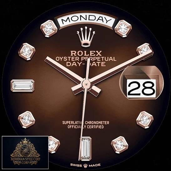 Rolex Day-Date 36 128235-0037 Brown Ombre Diamond Indices Dial