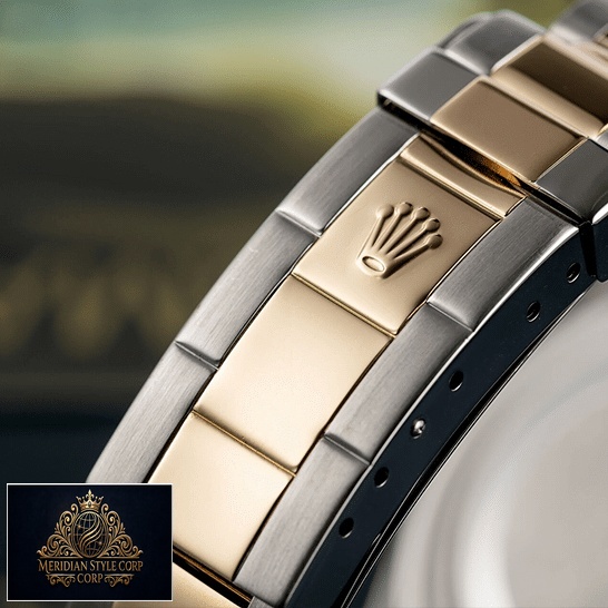 Rolex Submariner Date Two Tone Oyster Bracelet Fold Clasp on the Rolex Logo 16613 Replica