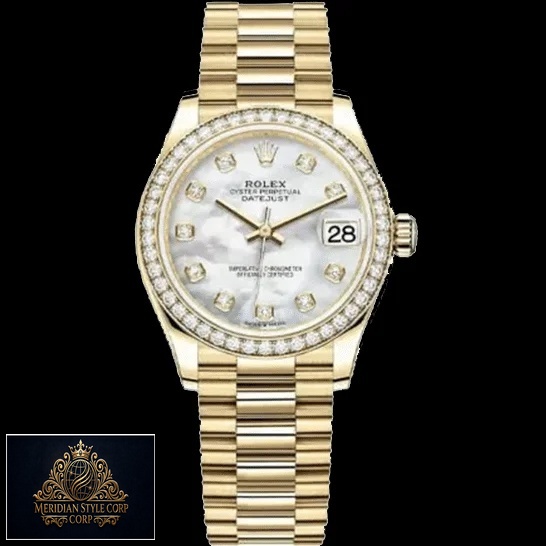 Rolex Datejust Diamond Gold 178288-0001 Mother of Pearl With Diamond Dial Replica