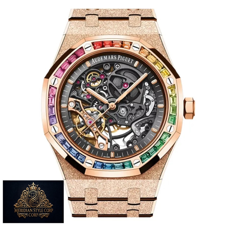 Audemars Piguet Royal Oak 15412OR.YG.1224OR.01-B “Rainbow” Master Replica 1:1 - Image 2
