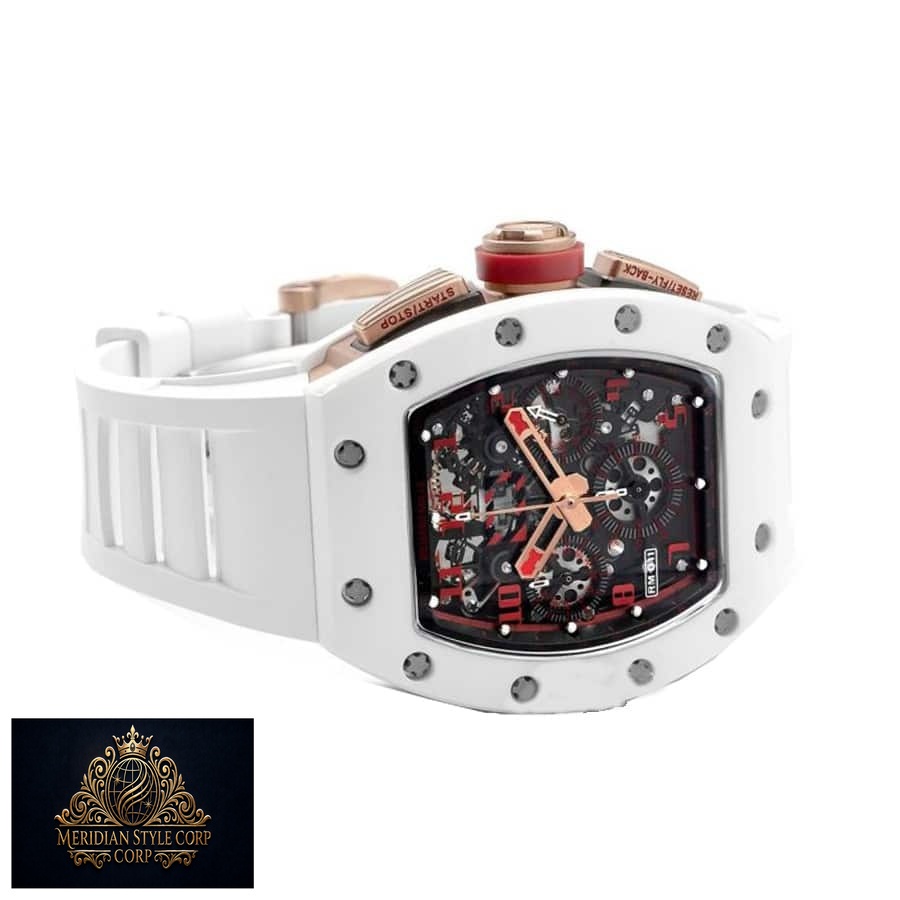 Richard Mille RM 011 White Demon Chronograph Ultimate Clone Quality - Image 4