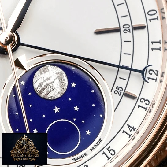 Rolex Moonphase White Dial Replica close analog view