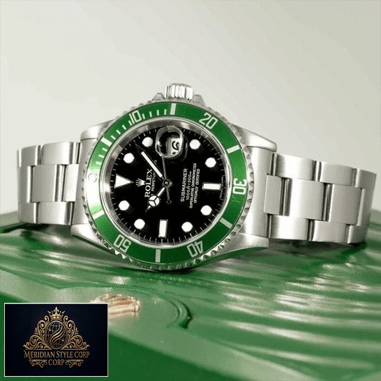 Rolex Submariner Date Kermit Black Dial 16610LV MK2 Replica on the Green Rolex Box