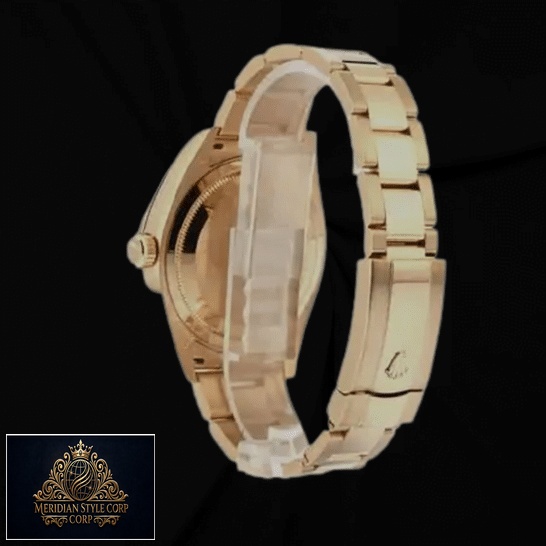 Rolex Datejust 278278-0019 Yellow Gold Oyster Bracelet Replica Fold Clasp on the Rolex logo