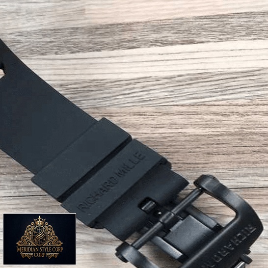 Richard Mille RM11-03 Black Rubber Bracelet Replica steel clasp