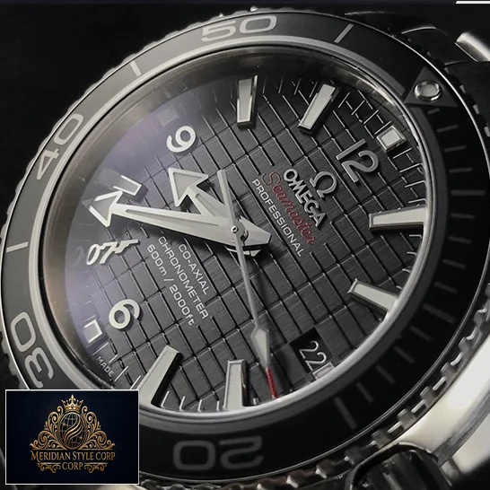 Omega Seamaster Planet Ocean 232.30.42.21.01.004 Black Dial Replica front view